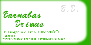 barnabas drimus business card